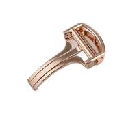 MCNVNEFSAW Fibbia pieghevole in acciaio inossidabile adatta for orologio for Cartier Blue Balloon, fibbia adatta for cintura for Santos Pasha Tank, accessori for fibbia ad arco Fermaglio(Rose Gold,16m