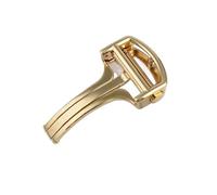 MCNVNEFSAW Fibbia pieghevole in acciaio inossidabile adatta for orologio for Cartier Blue Balloon, fibbia adatta for cintura for Santos Pasha Tank, accessori for fibbia ad arco Fermaglio(Gold,18mm)