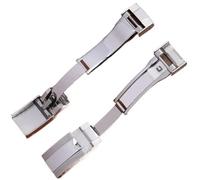 MCNVNEFSAW Fibbia pieghevole regolabile in acciaio inossidabile 316L da 16x9 mm adatta for cinturino for Rolex Submariner Oysterflex Daytona GMT for chiusura deployante Fermaglio