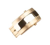 MCNVNEFSAW Fibbia pieghevole universale a doppia pressione, chiusura in acciaio inossidabile 316L, adatta for cinturini in gomma e silicone for Breitling, due cinture identiche Fermaglio(Gold Buckle,1