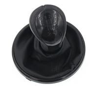 MCNVNEFSAW Pomello del cambio MT a 5 velocità in pelle PU adatto for Skoda Fabia MK2 Roomster Cuffia leva Testa a sfera Pomello del cambio(Noir)