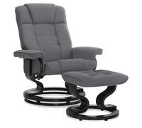 MCombo M poltrona reclinabile con sgabello, poltrona TV girevole a 360° con funzione reclinabile, poltrona TV che può sostenere fino 120 kg, 9019