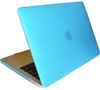 mCoque Aqua custodia rigida effetto gomma per NOUVEAU Apple MacBook Pro (modèle A1989 / A1706 / A1708, avec ou sans barre tactile) con una pelle europea tastiera trasparente