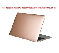 mCoque Oro custodia rigida effetto gomma per NOUVEAU 2016 13,3" Apple MacBook Pro (modèle A1706 / A1708, avec ou sans barre tactile) con una pelle europea tastiera trasparente GRATIS (Modèle A1706 / A1708)