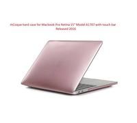 mCoque Oro Rosa Custodia Rigida Effetto Gomma per Nouveau 2016 15,4" Apple MacBook PRO A1707 con Una Pelle Europea Tastiera Trasparente Gratis (Modèle A1707)