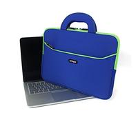 mCoque qualità Neoprene Sleeve per 10,1" ASUS Transformer Book T100HA / T100TAF / T100T / T100TA / T100TAL / T100TAM Serie 2-in-1 Portatile ultraportatile con Manici e Tasca Porta Accessori (Blu)
