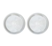 Mcoser 2 sottovasi rotondi in plastica da 23 cm, per vasi, piattini bianchi per piante, vasi da fiori, vassoi antigoccia per giardino/balcone, interni ed esterni