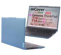 mCover - Custodia rigida compatibile solo con Lenovo ThinkPad T14 Gen 5/Gen 6 con Windows 2024-2025 da 14" (con cerniera a 180°, non compatibile con altri modelli Lenovo) - Aqua