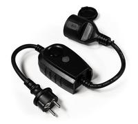McPower 1538249 - Interruttore crepuscolare con timer, IP44, 1-9 ore Per il cambio di ad es. B. luci esterne e luci di Natale.