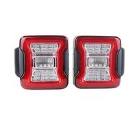 MCQNDS Blocchi Fari Posteriori Auto Per Jeep Per Wrangler JK 2007-2018 Fanale Posteriore A LED Gruppo Ottico Posteriore Luci Posteriori Luce Freno Luce Di Retromarcia Luci Diurne(EUR Version Clear)