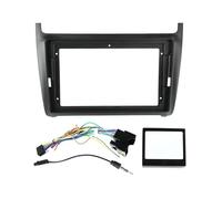 MCQNDS Kit Montaggio Cruscotto GPS con Telaio Autoradio 9 Pollici Pannello Adattatore Copertura Fascia Cavo Canbus per VW per Polo 5 per Golf per P&assat Cornice per Autoradio