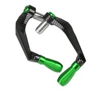 MCQNDS Moto Paramani Manubrio per Kawasaki Z125 Z125PRO 2015 2016 2017 2018 2019 2020 in Fibra di Carbonio in Lega di Alluminio Freno Frizione Leva Guard Protector (Verde)