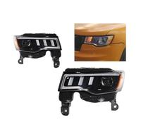 MCQNDS per Jeep per Grand Cherokee 2014 2015 2016 2017 2018 2019 2020 2021 2022 Fari Auto Kit di Lenti Proiettore con Gruppo Fari A LED Completo Gruppo Fari(1 Pair)