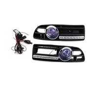 MCQNDS Per VW Per Bora 1999 2000 2001 2002 2003 2004 2 Pezzi LED Con Cornice Fendinebbia Auto Fendinebbia 1J5853665B 1J5853666B (Blue)