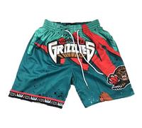 MCQOmcil Pantaloncini da Basket NBA Grizzlies da Uomo, Pantaloni Sportivi Traspiranti ad Alta Elasticità(Color:3,Size:L)