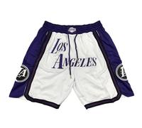 MCQOmcil Uomo Donna NBA Lakers Pantaloncini da Basket Pantaloni Sportivi Traspiranti ad Alta Elasticità (Color : A, Size : L)