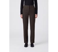 McQueen Pantaloni slim fit in lana a righe con vita media 42 Tabacco
