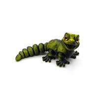 MCQWOMFQAK 1PC 3D Printed Articulated Animal Models Multi Joint Movable Cute Figurines Sensory Desk Toys Funny Home Decor Gift Idea(BlackGold,10.5cm-small)