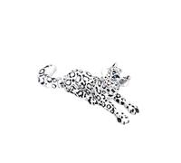 MCQWOMFQAK 1pc 3D Printed Articulated Snow Leopard Figurine with Realistic Eyes Movable Joint Animal Model Desk Decor Idea(A random color)