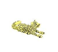 MCQWOMFQAK 1pc 3D Printed Articulated Snow Leopard Figurine with Realistic Eyes Movable Joint Animal Model Desk Decor Idea(XS)