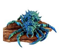 MCQWOMFQAK 1pc 3D Printed Articulated Spider Figurine Creepy Novelty Model with Movable Joints Dynamic Animal Decor Desk Ornament Collectible(GREEN)