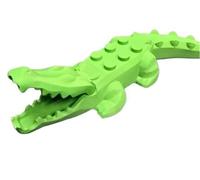 MCQWOMFQAK 1pc 3D Printed Block Style Crocodile Figurine Modular Animal Model Building Toy Desk Decor Collectible Gift