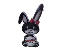 MCQWOMFQAK 1PC 3D Printed Easter Bunny with Basket Figurine Spring Holiday Desk Decor Chocolate Eggs Ornament Unique Home Decor Gift