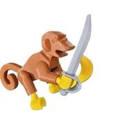 MCQWOMFQAK 1PC 3D Printed Large Block Monkey Model Building Block Style Animal Figurine Home Desk Decor Collectible Gift
