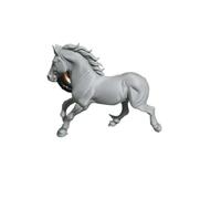 MCQWOMFQAK 1pcs 3D Printed Dynamic Equine Sculpture Horse Figurine Detailed Animal Model Home Office Desk Decor Ornament Collectible Art(Gray)