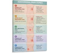 MCQWOMFQAK Acute Stomach Pain Causes Poster Educational Guide
