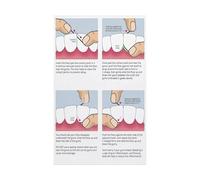 MCQWOMFQAK Dental Health Metal Tin Sign How to Properly Floss Your Teeth Oral Hygiene Educational Chart for Bathroom Office Clinic Wall Art 8 X 12 Inch