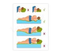 MCQWOMFQAK Spine Supportive Sleep Positions Guide Posture Chart Canvas Wall-Art Poster for Home Bedroom(Framed,08x12inch(20x30cm))