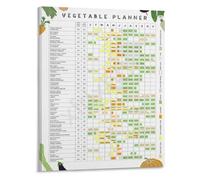 MCQWOMFQAK Vegetable Seed Starting Poster Planting Chart Home Garden