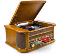 MCR 50 Giradischi Vintage con Lettore Vinili Radio AM/FM CD Cassetta USB MP3