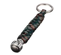 Mcree, portachiavi con ciondolo in stil antico, vichingo, che ricorda il martello Mjölnir di Thor, con corda da alpinismo, da uomo, a due colori (mixcolor)