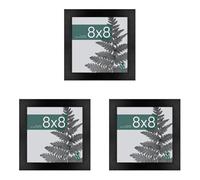 MCS - Cornice per gallerie da studio, 20 x 20 cm, colore: Nero (Confezione da 3)