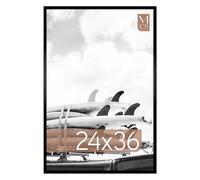 MCS Cornice per Poster Cinematografici Foundation 61,0 x 91,4 cm Cornice in Legno Nero Tradizionale Fissaggio a Parete Verticale e Orizzontale Grande di Film e Opere d'Arte (Confezione da 1)