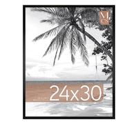 MCS Cornice per Poster Foundation 61,0 x 76,2 cm, Cornice in Legno Nero Tradizionale, Fissaggio a Parete Verticale e Orizzontale, Grande Cornice per Foto, Poster e Opere d'Arte (Confezione da 1)