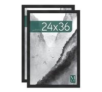 MCS Cornice per Poster Museum 61,0 x 91,4 cm, Venatura Legno Onice, Fissaggio a Parete Verticale e Orizzontale, Grande Cornice per Foto, Poster e Opere d'Arte (Confezione da 1)