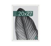 MCS Cornice per Poster Studio Gallery 50,8 x 68,6 cm, Aspetto Legno Bianco, Legno MDF, Fissaggio a Parete Verticale e Orizzontale, Grande Cornice per Foto Poster e Opere d'Arte (Confezione da 1)