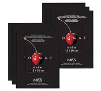 MCS Format - Cornice portafoto da parete, 15 x 20 cm, confezione da 6 pezzi, colore: nero