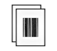 MCS Foundry - Cornice da parete in metallo, 35,5 x 45,7 cm, opaca, 20 x 25 cm, confezione da 2, colore: Nero