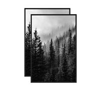 MCS Foundry - Cornice da parete in metallo, 40,6 x 61 cm, confezione da 2, colore: Nero