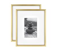 MCS Foundry Metal - Cornice da parete in ottone opaco da 20 x 25 cm, 10 x 15 cm, confezione da 2