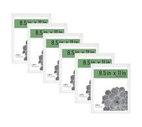 McS Gallery Essential Frame, wei e Holzmaserung, 85 x 11 Zoll, 6er-Pack