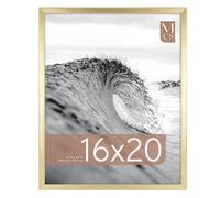 MCS Gallery Foundation, Cornice per Poster da 40,6 x 50,8 cm, per Montaggio a Parete in Orizzontale e Verticale, Grande, per Foto, Poster e Stampe Artistiche, Ottone (1 Pezzo)