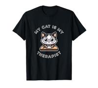 MCS My Cat is My Therapist Kawaii Snowshoe Cat Maglietta
