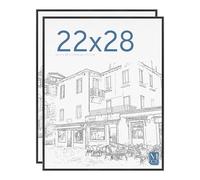 MCS Original, Cornice per Poster da 55,88 x 71,12 Cm, Nera, Grande, Leggera, per Montaggio a Parete Verticale e Orizzontale, per Poster, Stampe Artistiche e Parete di Gallerie (2 Pezzi)