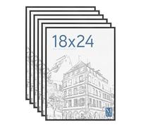 MCS Original Poster Frame Cornice, Nero, Set di 6, 18 x 24 inch, 6 unità