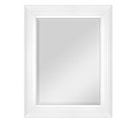 MCS Pewter Grooved Beveled Rectangular Wall Mirror, plastica, White, 53.34 x 3.4798000000000004 x 68.58 cm